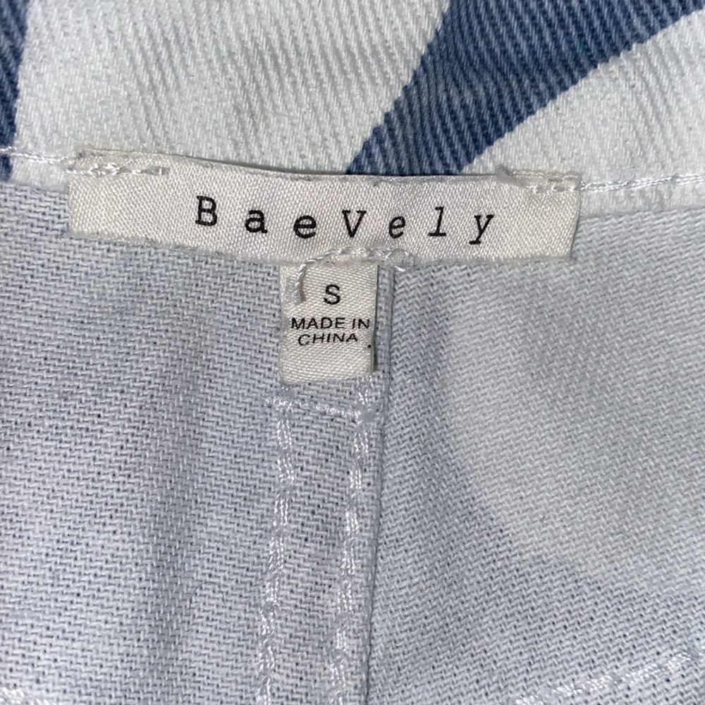 Baevely Blue Boyfriend High Waisted Loose Fit Wide Leg Flower Denim Jeans NWOT - Picture 10 of 12